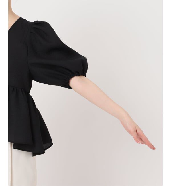 NOBLE「《WEB限定追加予約》【洗える】シアーノイズジャガードブラウス」|シャツ・ブラウス|