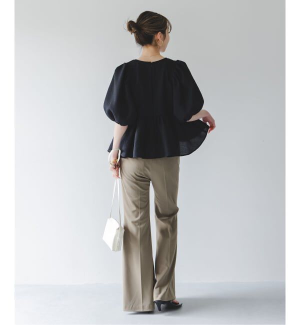 NOBLE「《WEB限定追加予約》【洗える】シアーノイズジャガードブラウス」|シャツ・ブラウス|