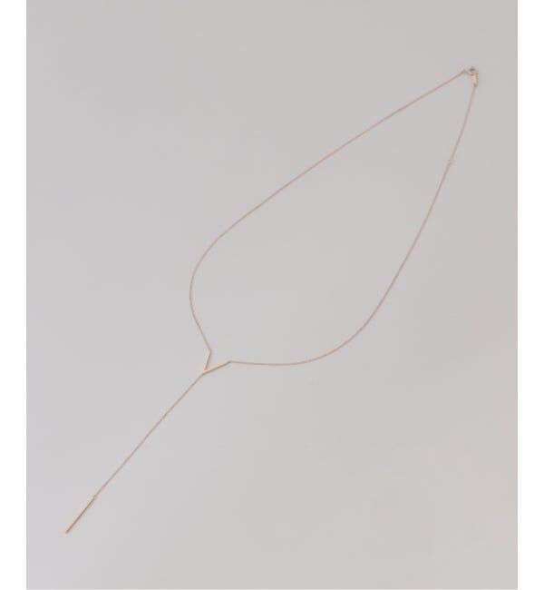 Lilas by Spick&Span「《予約》プレートYチェーンネックレス K10」|ネックレス|