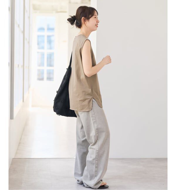 Spick and Span「《予約》汗染み防止ファインコットンノースリTシャツ」|Tシャツ・カットソー|