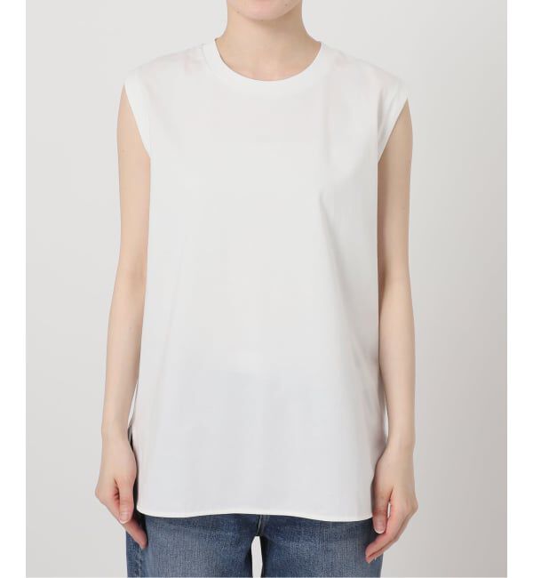 Spick and Span「《予約》汗染み防止ファインコットンノースリTシャツ」|Tシャツ・カットソー|