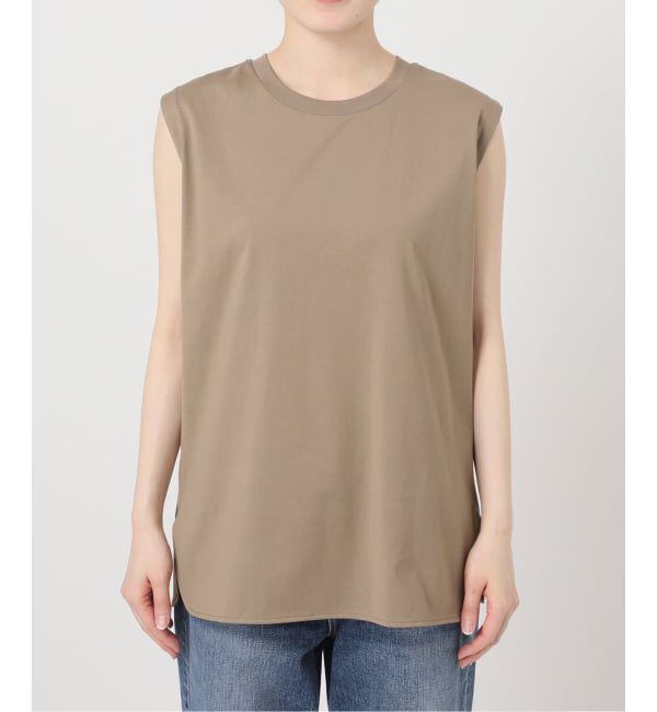 Spick and Span「《予約》汗染み防止ファインコットンノースリTシャツ」|Tシャツ・カットソー|