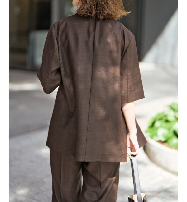 Spick and Span「《セットアップ可 / 予約》ライトドライクロスシングルブレストジャケット」|テーラードジャケット|