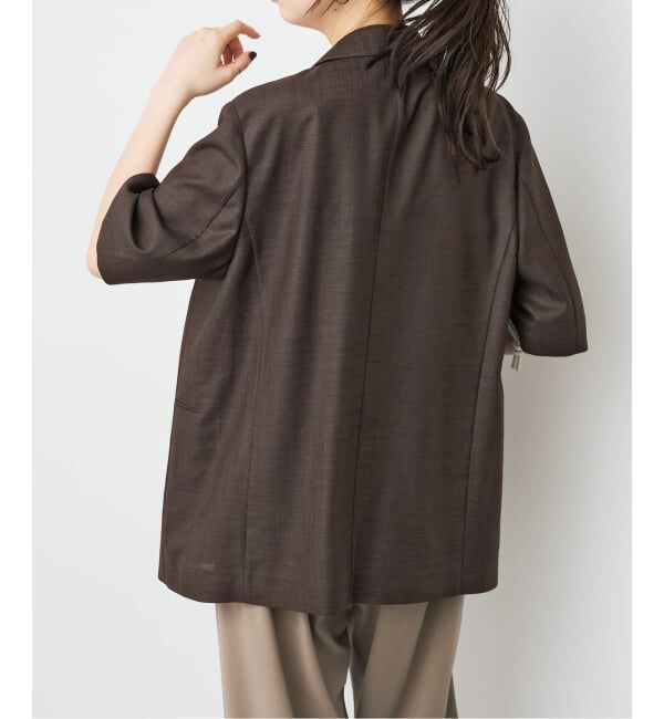 Spick and Span「《セットアップ可 / 予約》ライトドライクロスシングルブレストジャケット」|テーラードジャケット|