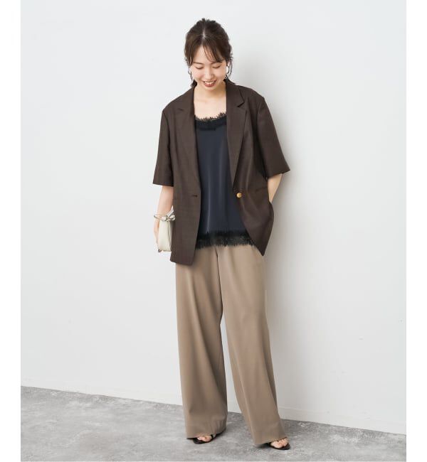 Spick and Span「《セットアップ可 / 予約》ライトドライクロスシングルブレストジャケット」|テーラードジャケット|