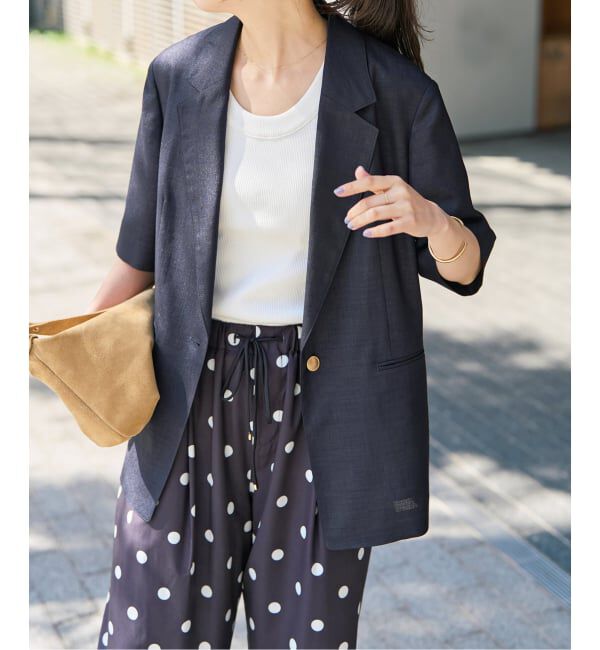 Spick and Span「《セットアップ可 / 予約》ライトドライクロスシングルブレストジャケット」|テーラードジャケット|