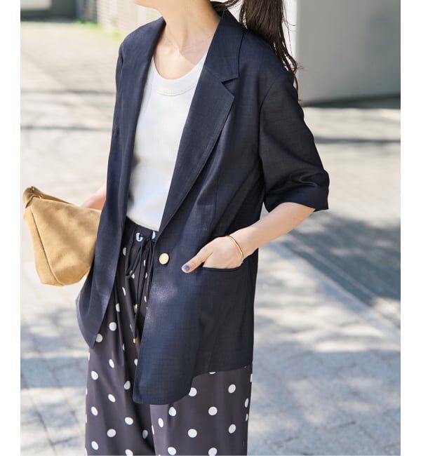 Spick and Span「《セットアップ可 / 予約》ライトドライクロスシングルブレストジャケット」|テーラードジャケット|