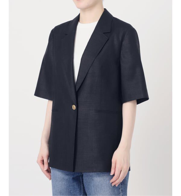 Spick and Span「《セットアップ可 / 予約》ライトドライクロスシングルブレストジャケット」|テーラードジャケット|