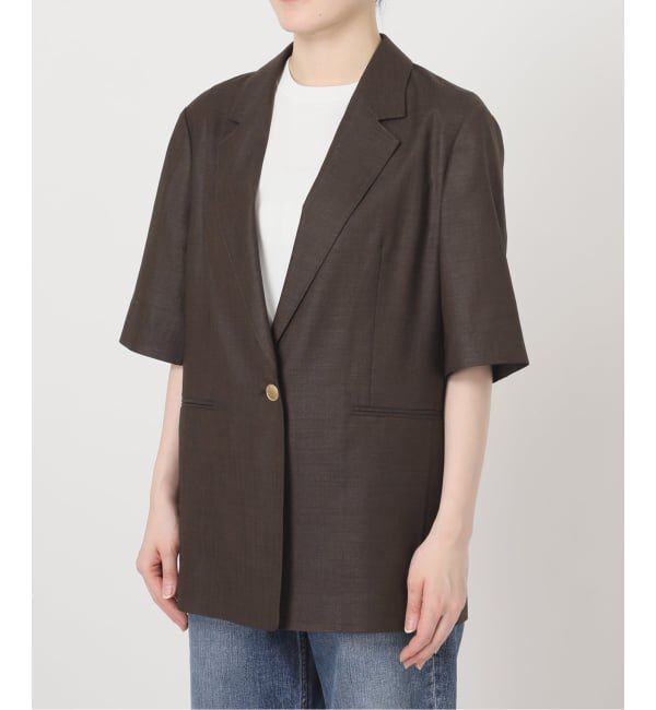 Spick and Span「《セットアップ可 / 予約》ライトドライクロスシングルブレストジャケット」|テーラードジャケット|