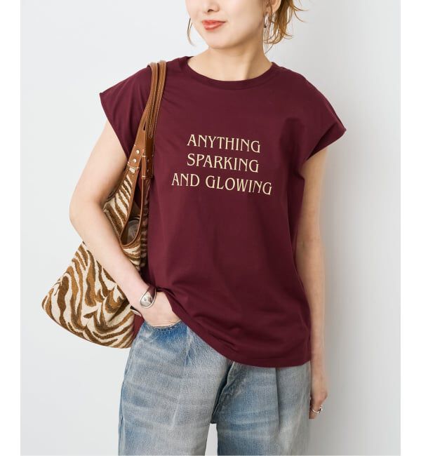 Spick and Span「《予約》ロゴフレンチT」|Tシャツ・カットソー|ボルドー