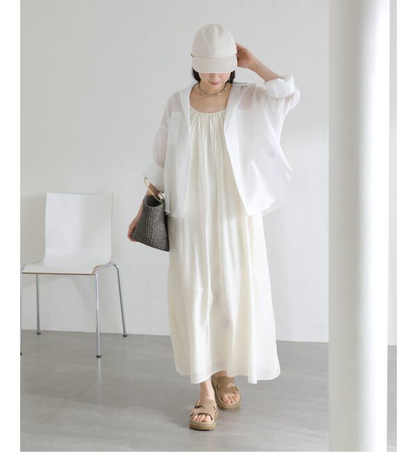  「《予約》【洗える】リネンブレンドシアーシャツ」|シャツ・ブラウス|