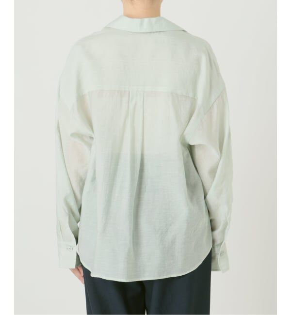  「《予約》【洗える】リネンブレンドシアーシャツ」|シャツ・ブラウス|