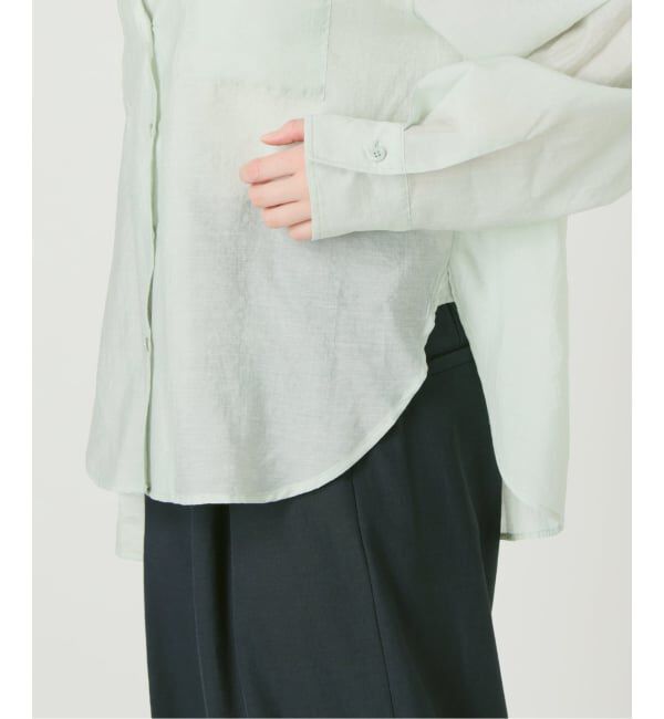  「《予約》【洗える】リネンブレンドシアーシャツ」|シャツ・ブラウス|