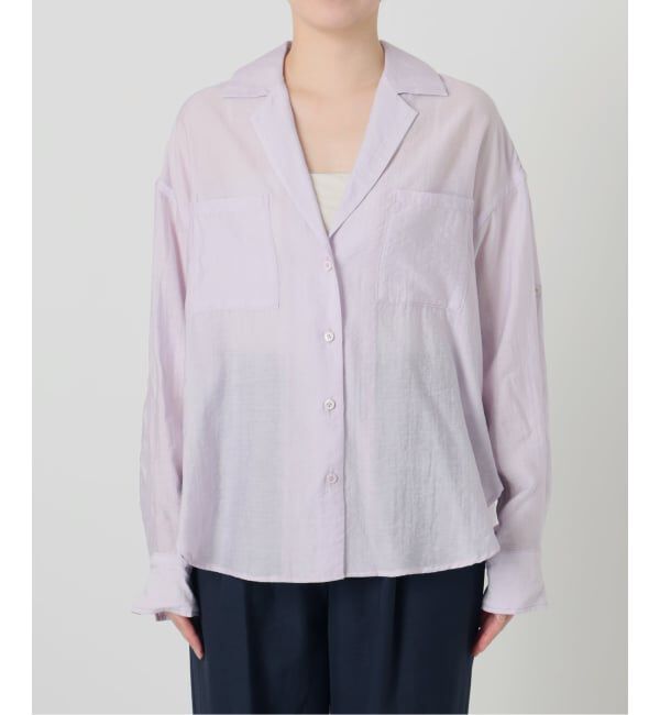  「《予約》【洗える】リネンブレンドシアーシャツ」|シャツ・ブラウス|