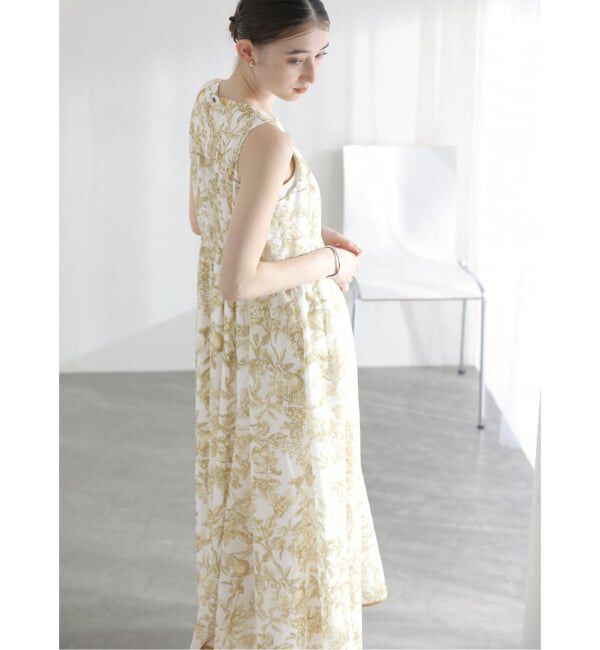  「《予約》【洗える】フルーツジュイプリントワンピース」|ワンピース|イエロー C