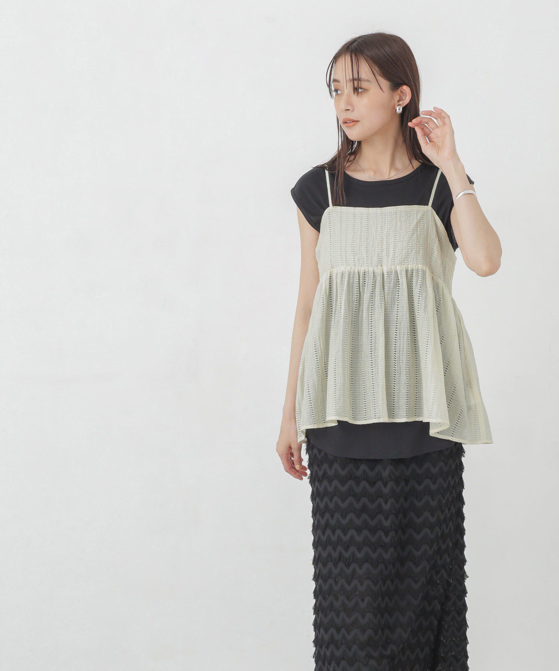 nano･universe「シアードビーバックホールキャミチュニック」|シャツ・ブラウス|