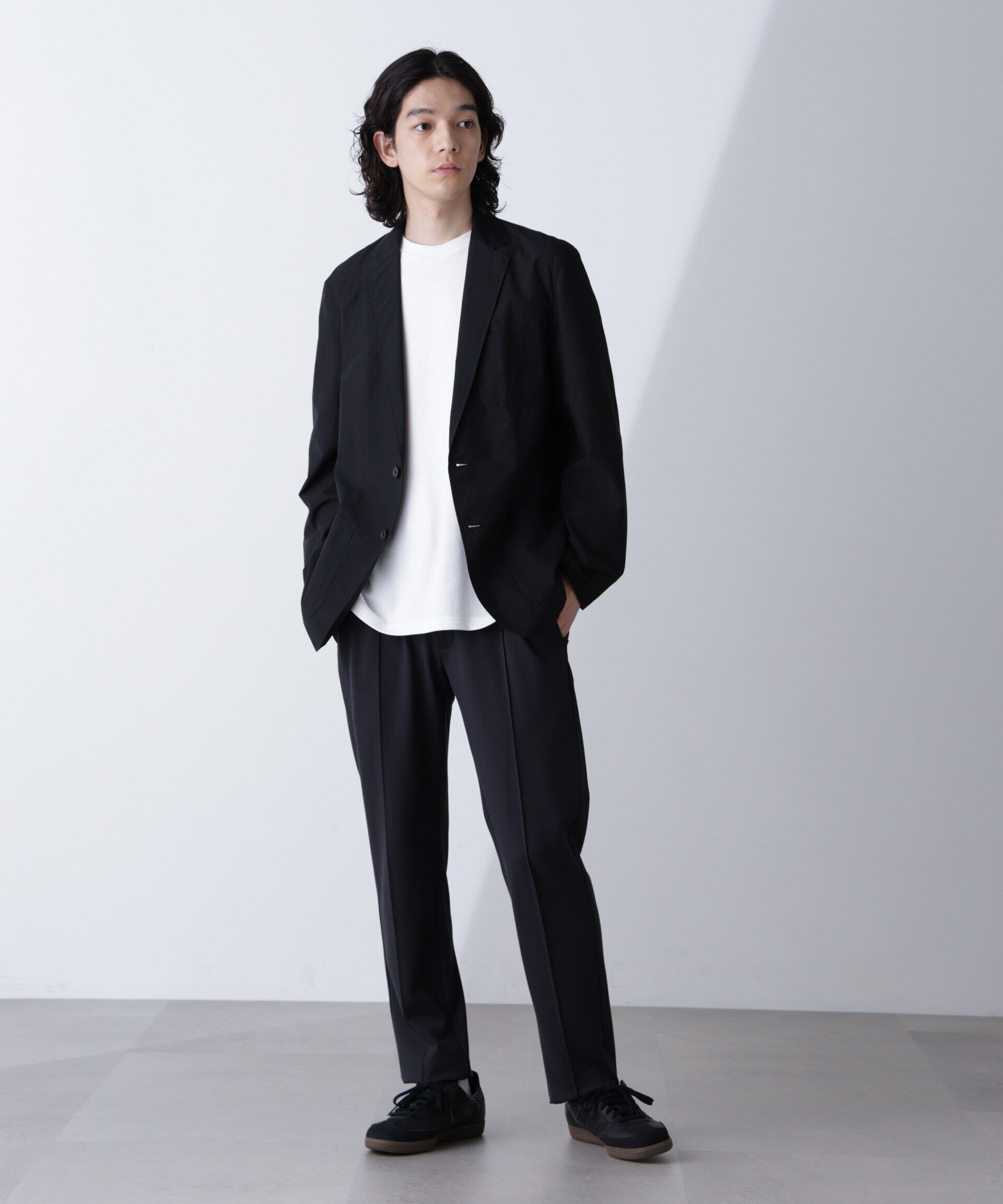 nano･universe「「モダンコンフォートシリーズ」スリムイージースラックス」|チノ|