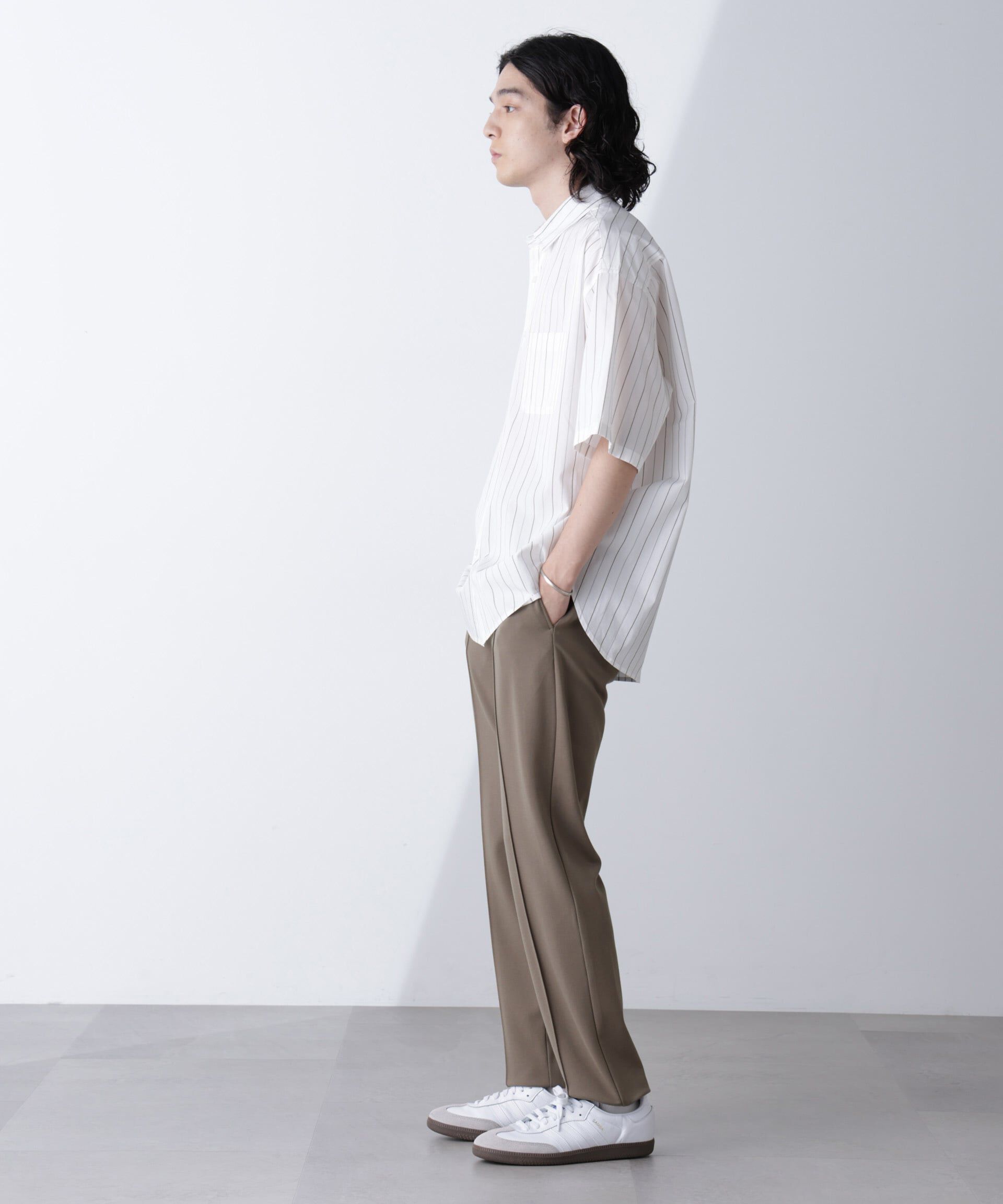 nano･universe「「モダンコンフォートシリーズ」スリムイージースラックス」|チノ|