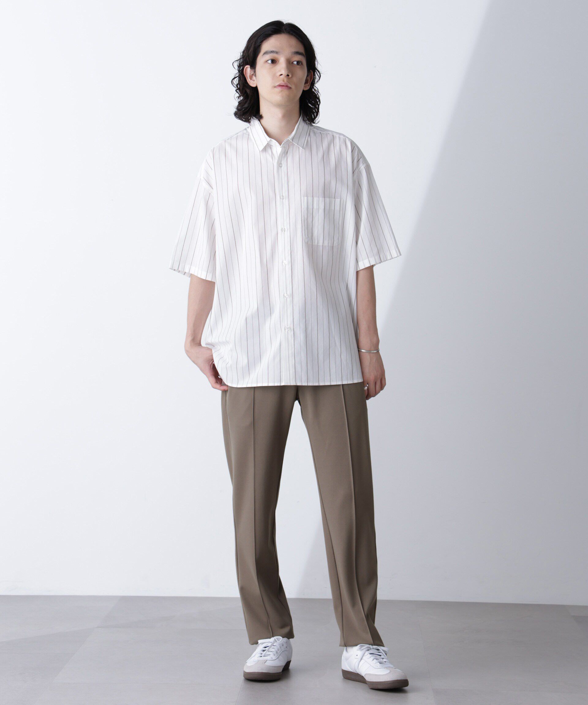 nano･universe「「モダンコンフォートシリーズ」スリムイージースラックス」|チノ|