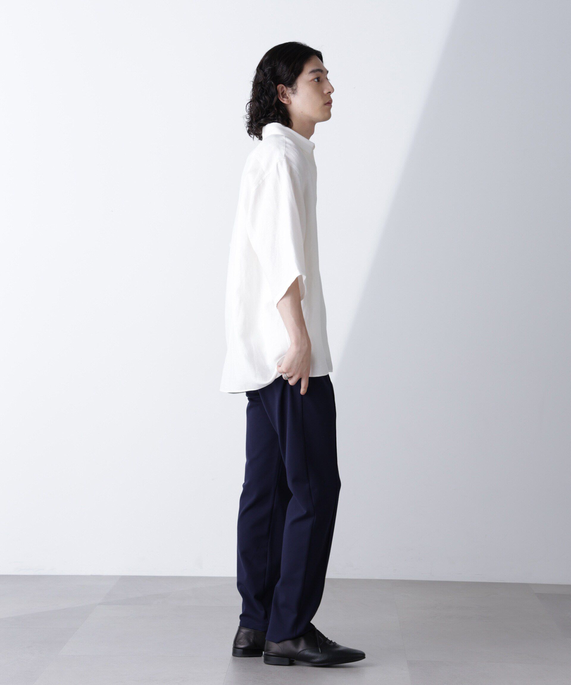 nano･universe「「モダンコンフォートシリーズ」スリムイージースラックス」|チノ|