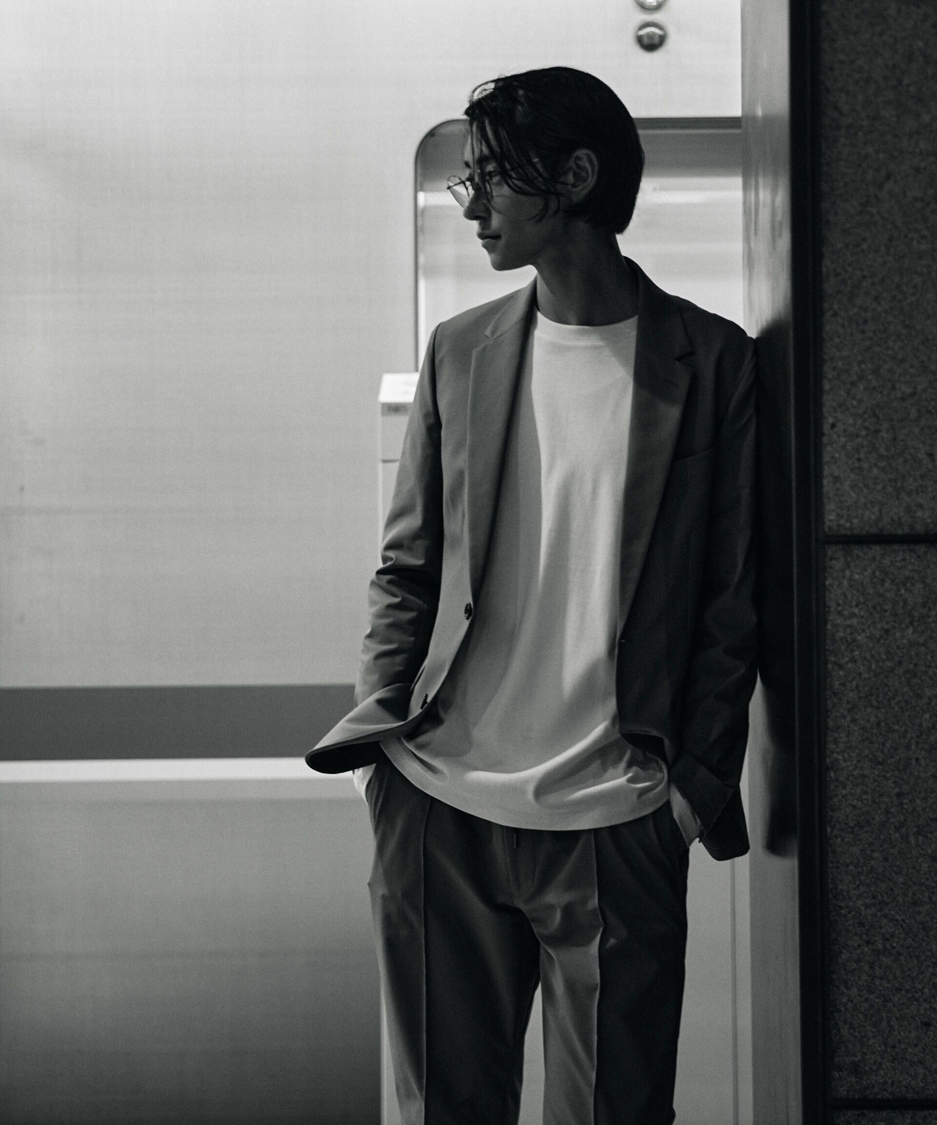 nano･universe「｢N JACKET PREMIUM｣TEXBRID(R)撥水ｳﾗﾄﾞｯﾄｽﾄﾚｯﾁｼﾞｬｹｯﾄ(ｾｯﾄ 」|スーツ|