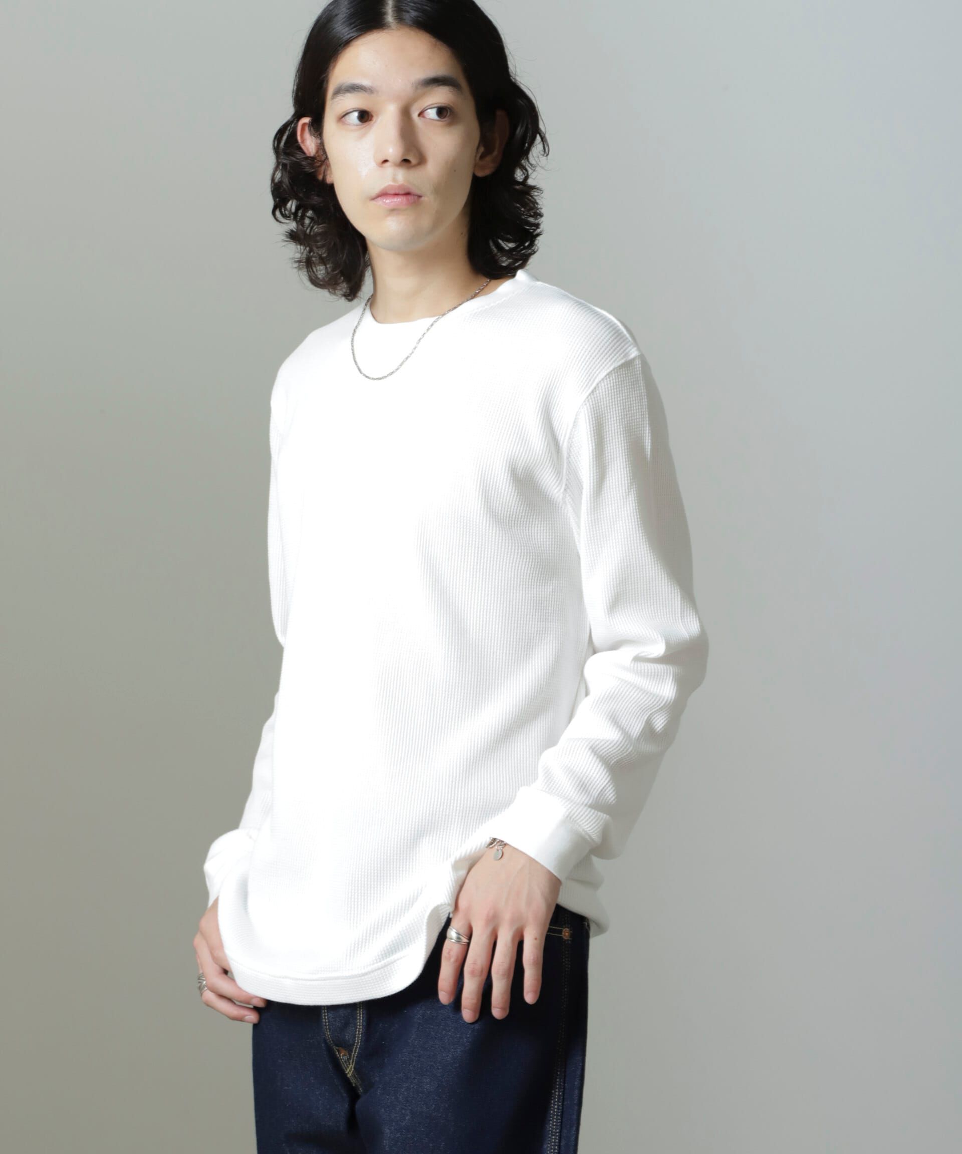 nano･universe「アンチスメルワッフルTシャツ 長袖」|Tシャツ・カットソー|