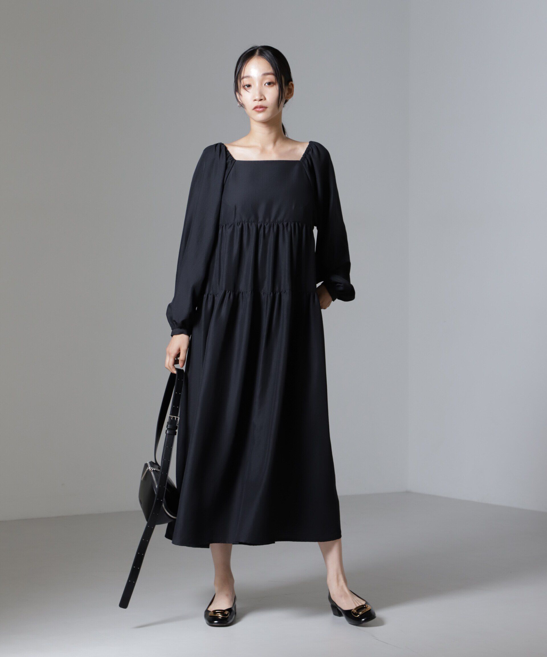 nano･universe「スクエアネックティアードワンピース」|ワンピース|