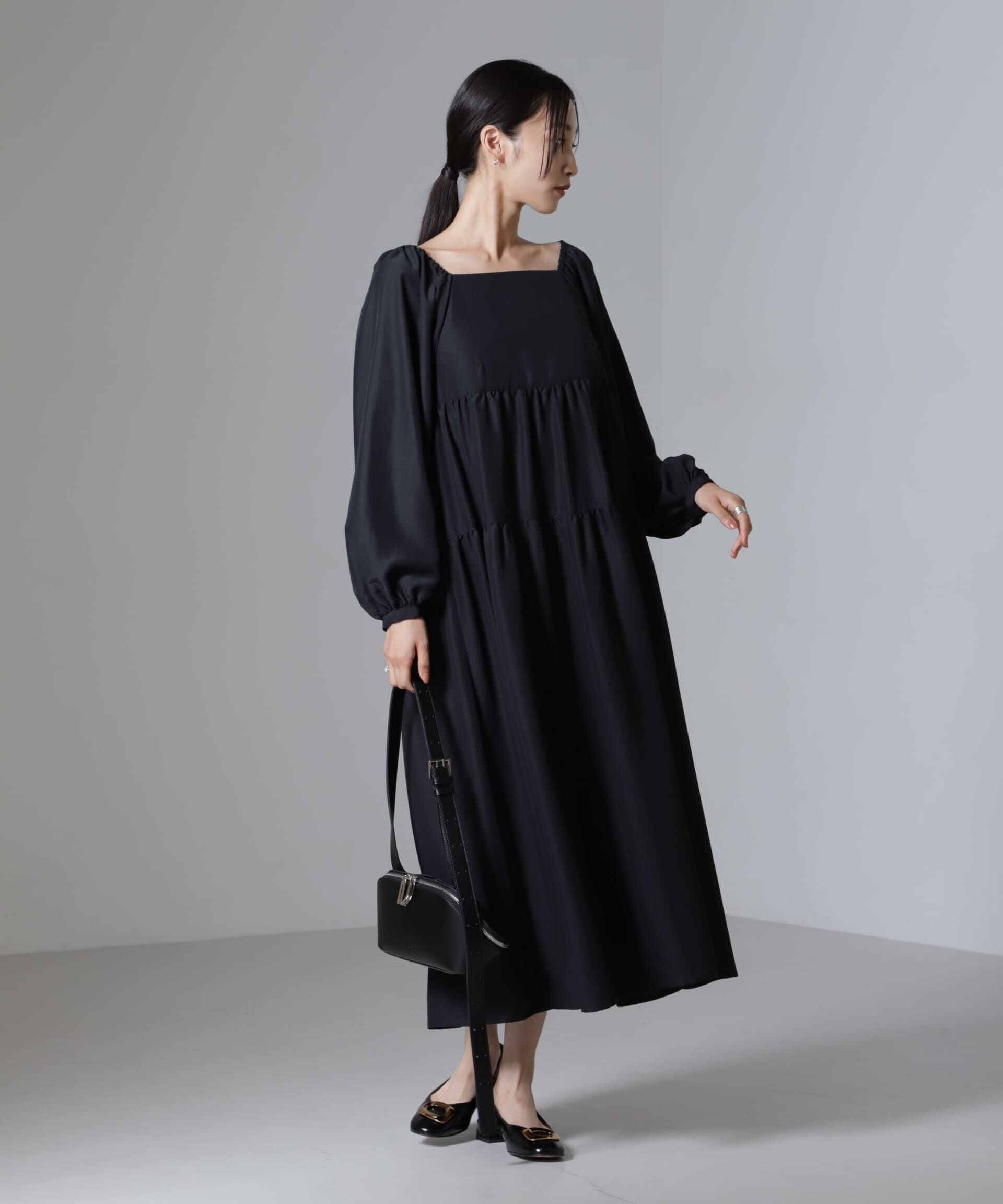 nano･universe「スクエアネックティアードワンピース」|ワンピース|