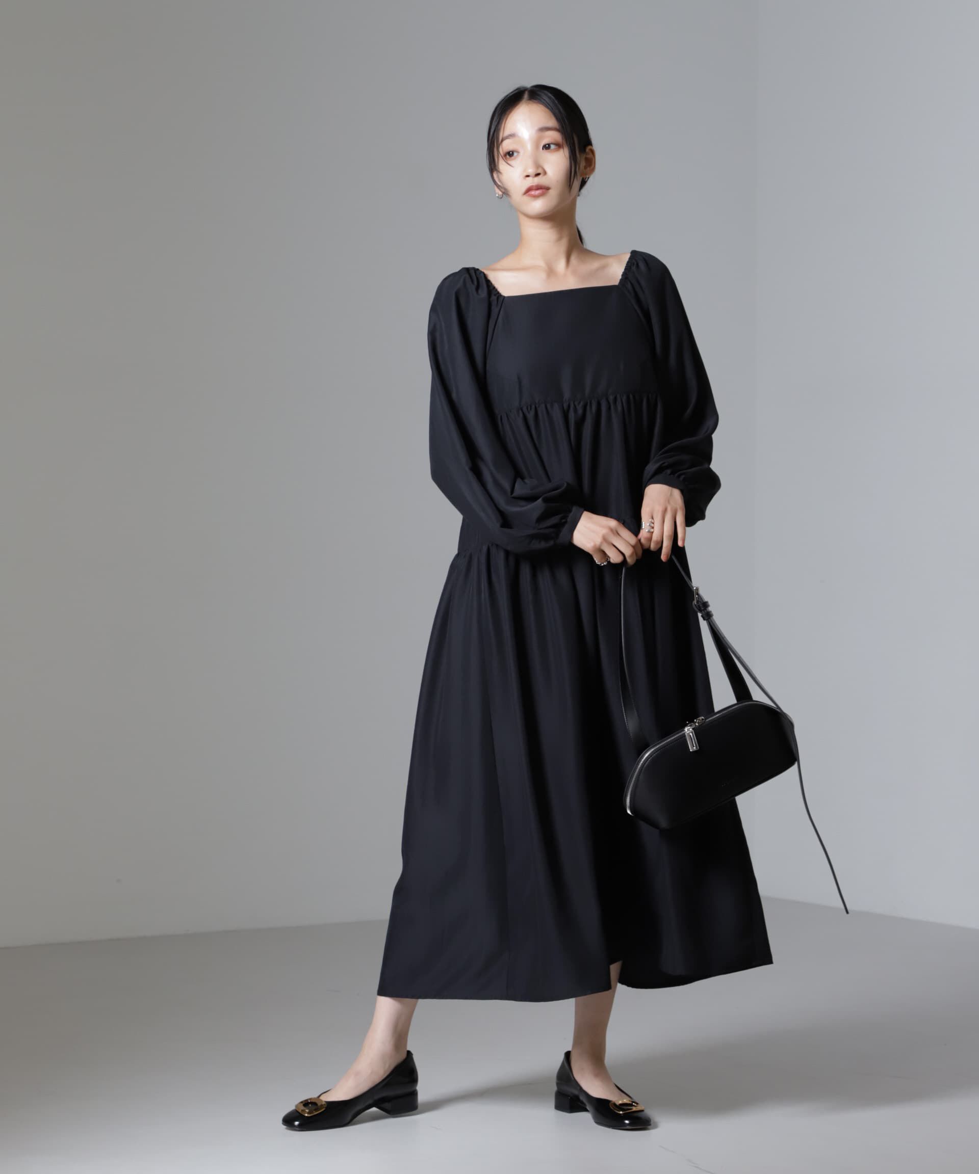 nano･universe「スクエアネックティアードワンピース」|ワンピース|