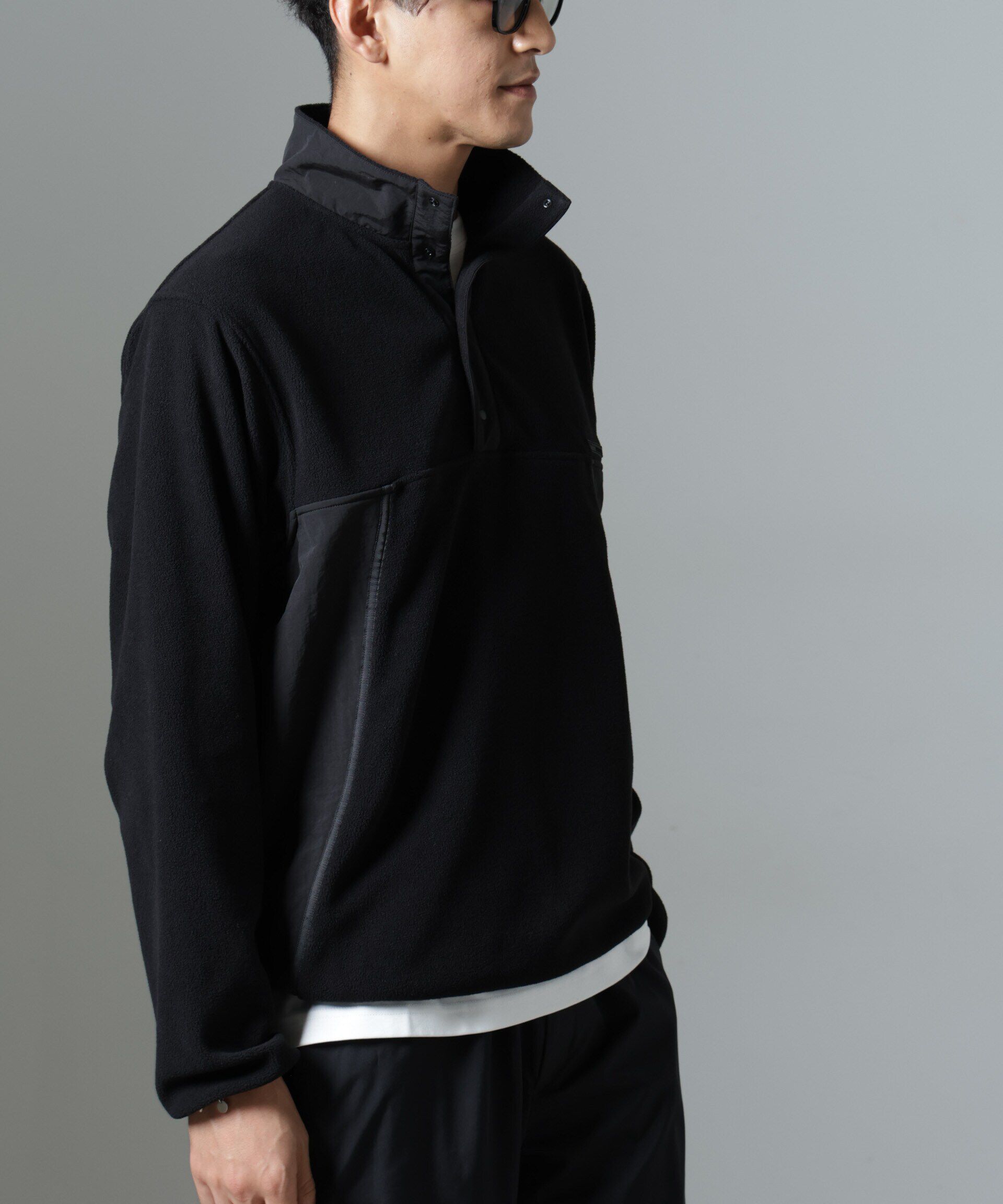 nano･universe「「NJ/CLUB」PARKSTOCK スナップフリースプルオーバー」|Tシャツ・カットソー|