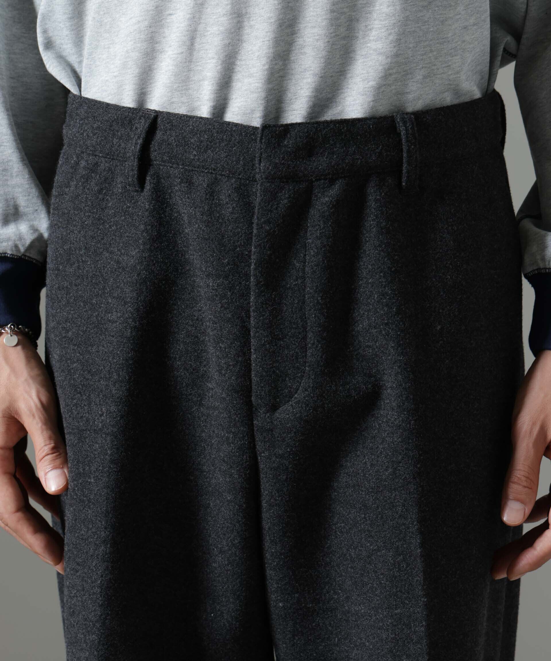 nano･universe「「NJ/CLUB」HOMESTOCK ジャージーストレートパンツ(セットアップ可)」|チノ|