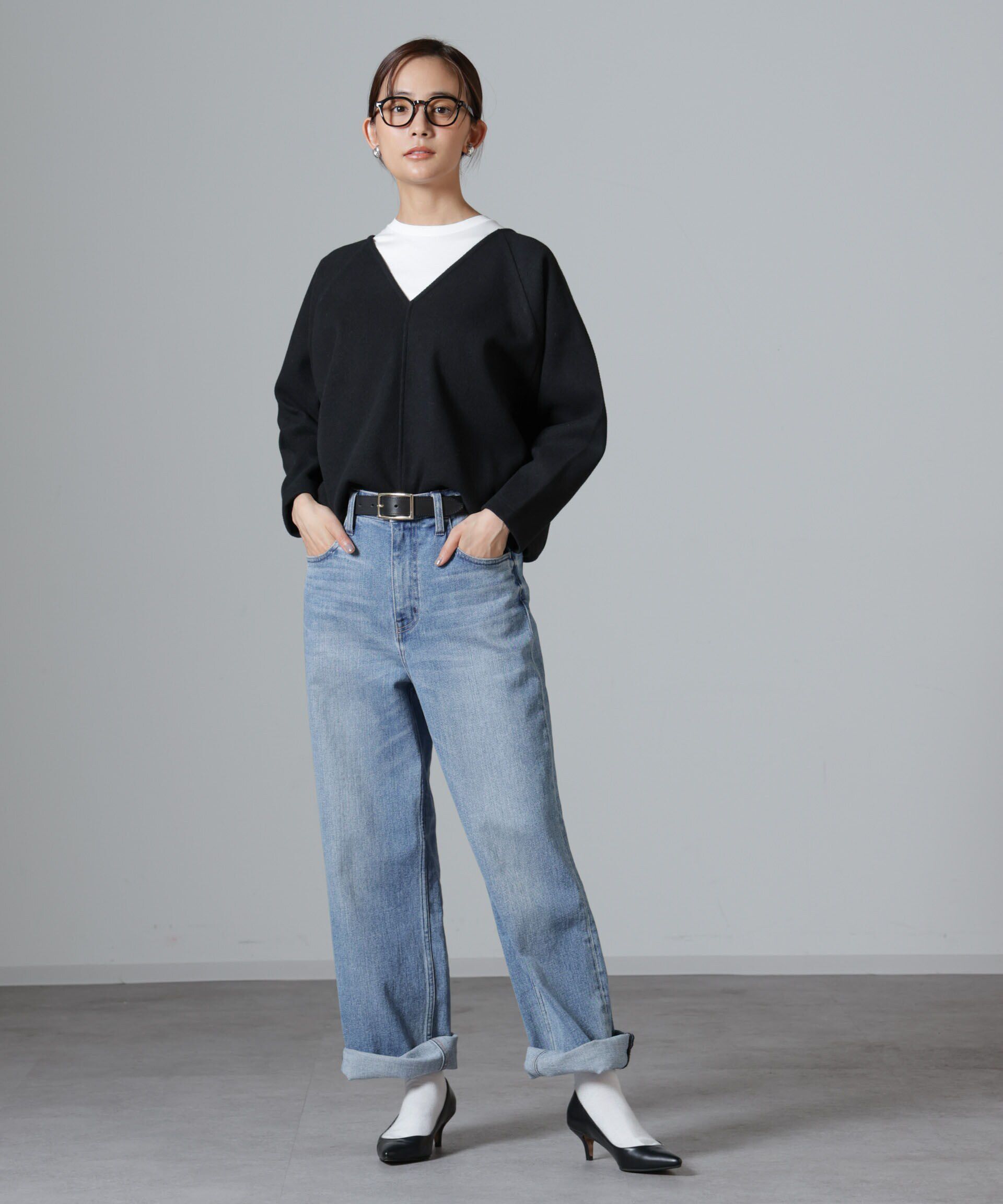 nano･universe「ウールライクニードルパンチプルオーバー(セットアップ可)」|Tシャツ・カットソー|