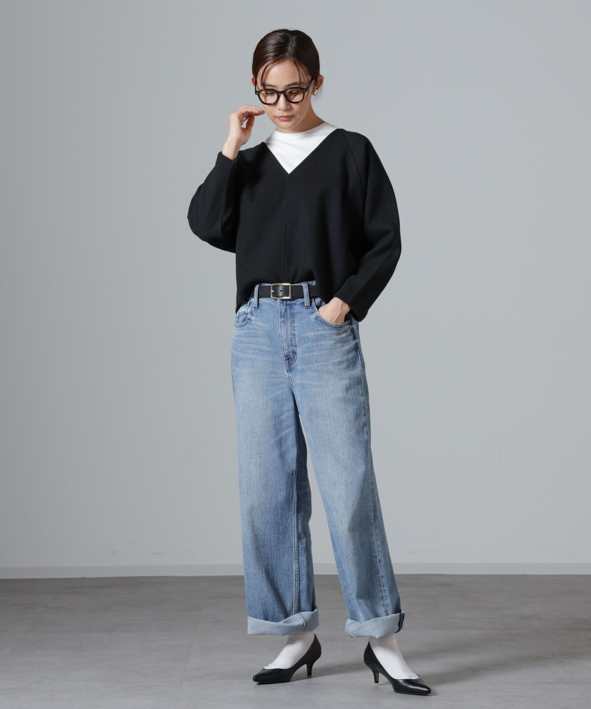 nano･universe「ウールライクニードルパンチプルオーバー(セットアップ可)」|Tシャツ・カットソー|