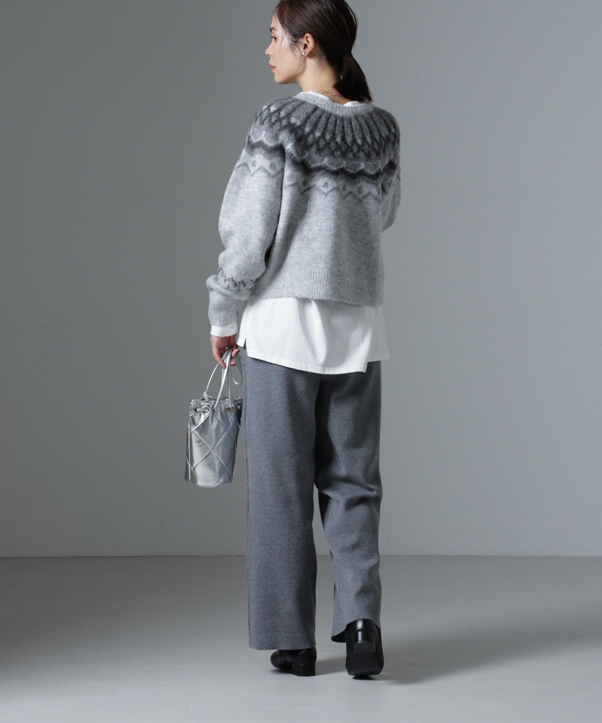 nano･universe「求心柄ニット」|ニット・セーター|