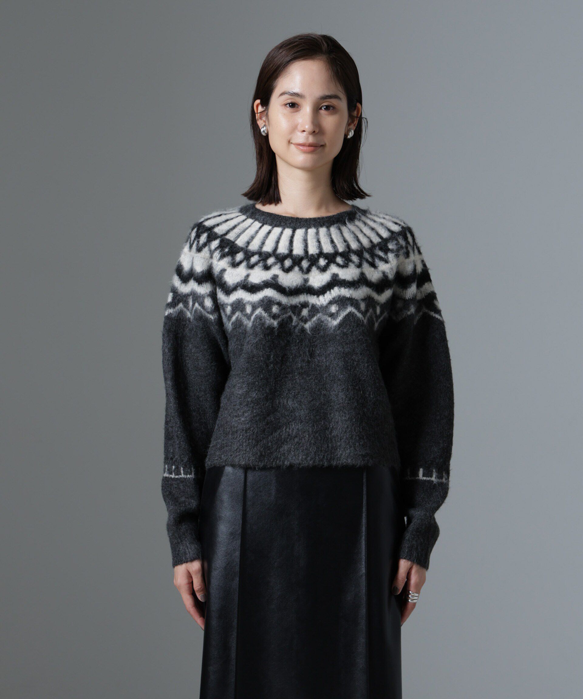 nano･universe「求心柄ニット」|ニット・セーター|