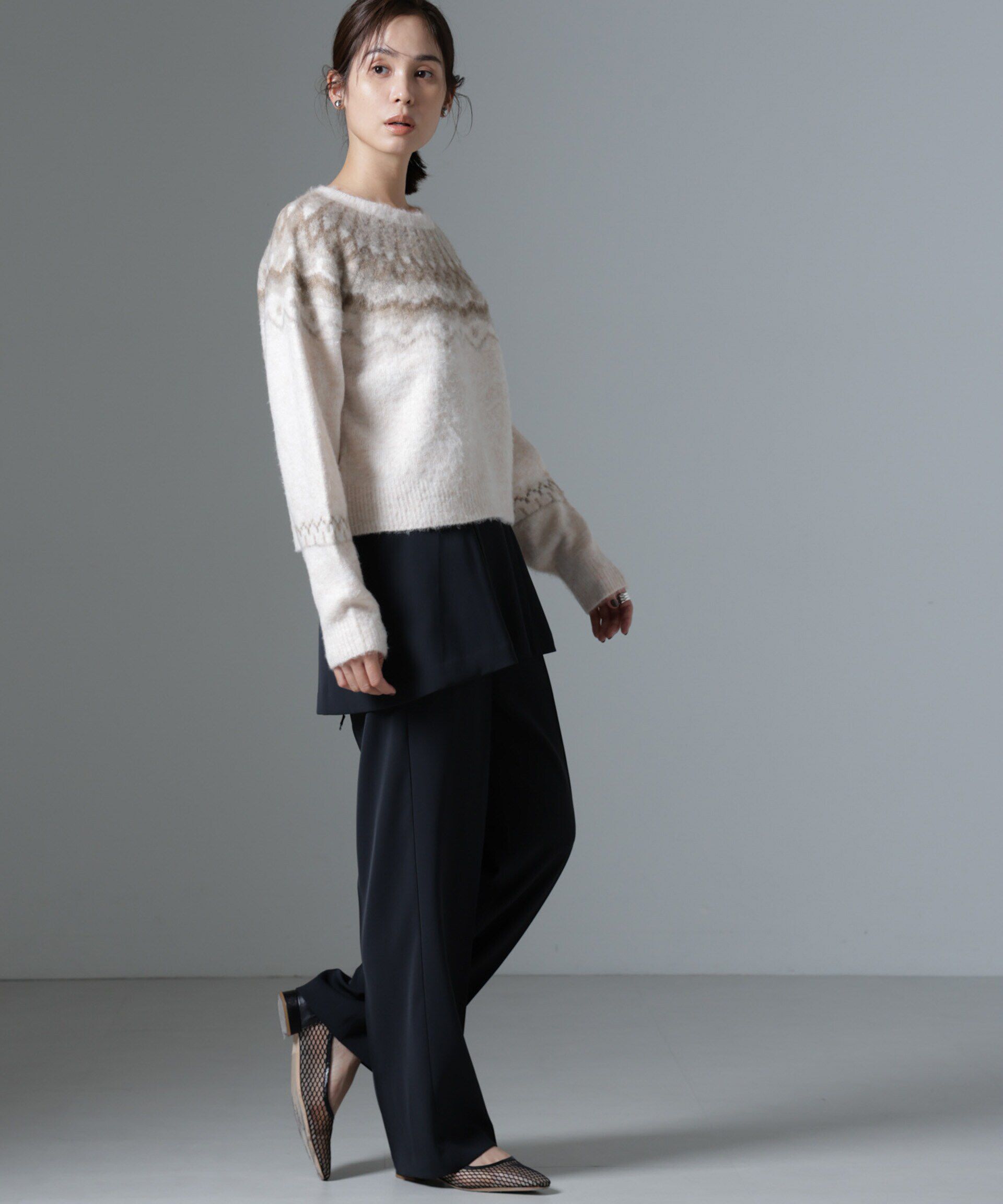 nano･universe「求心柄ニット」|ニット・セーター|