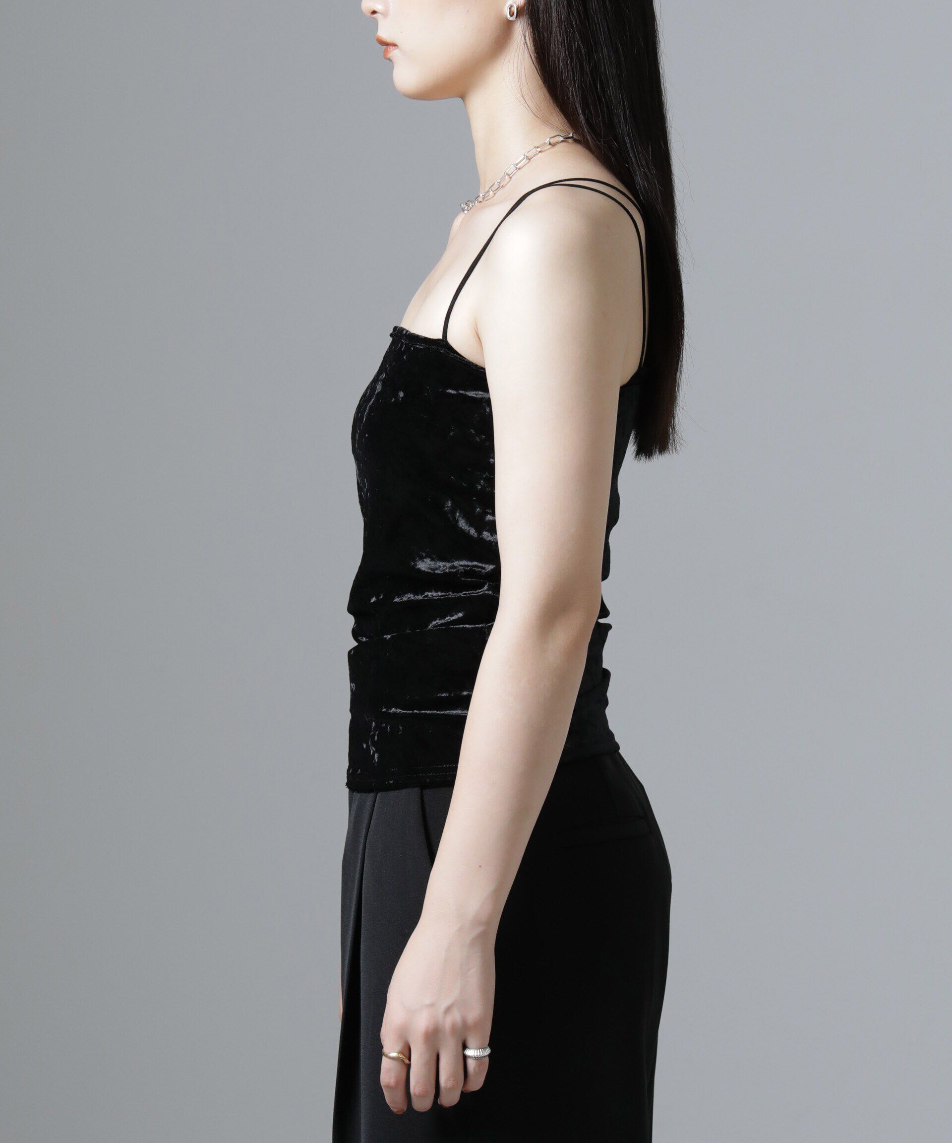 nano･universe「カップ付きベロアキャミソール」|Tシャツ・カットソー|