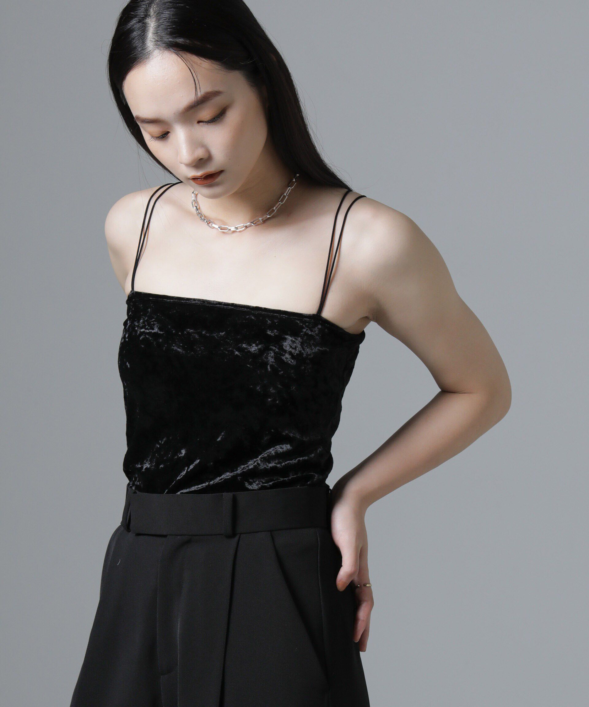 nano･universe「カップ付きベロアキャミソール」|Tシャツ・カットソー|