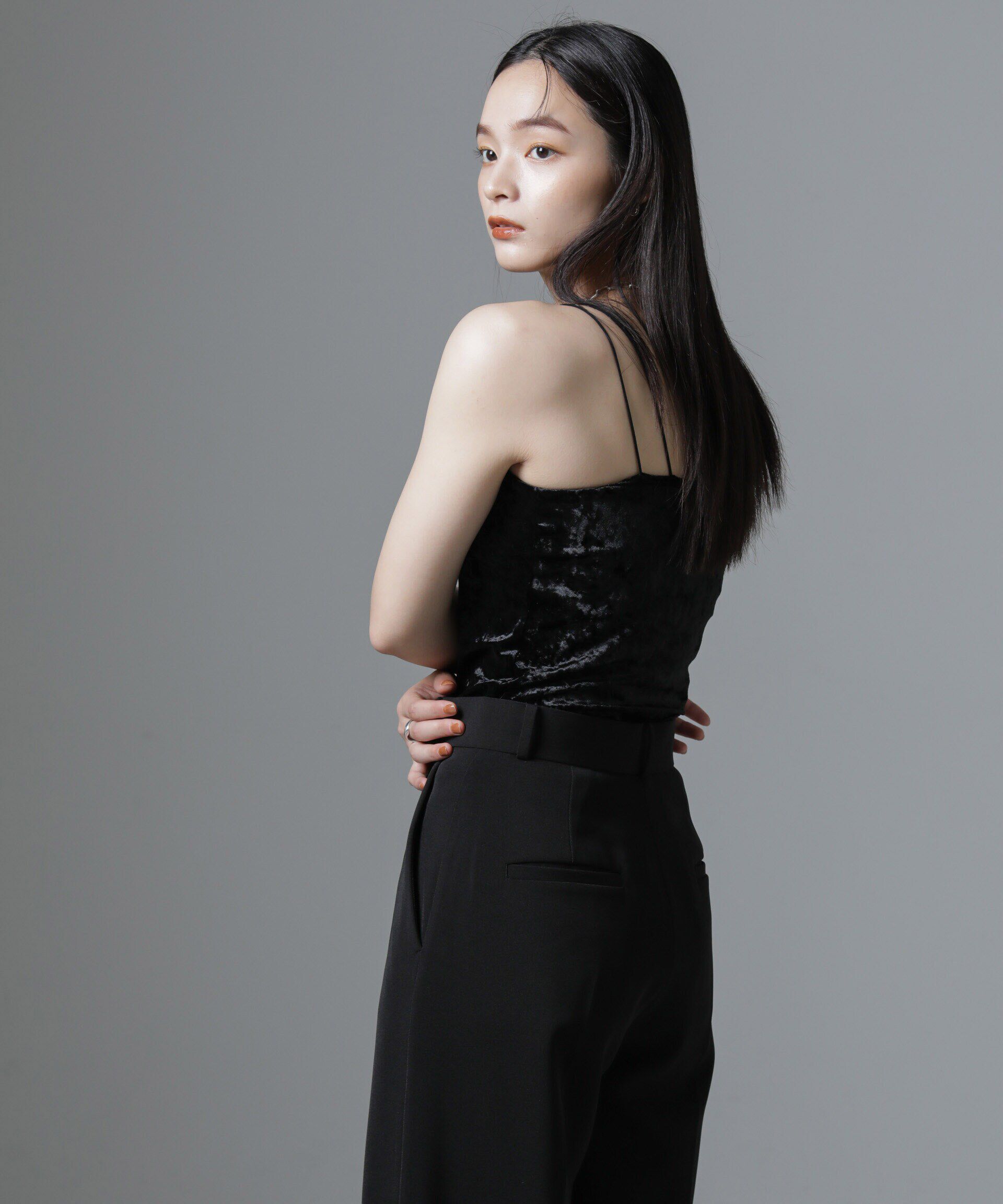 nano･universe「カップ付きベロアキャミソール」|Tシャツ・カットソー|