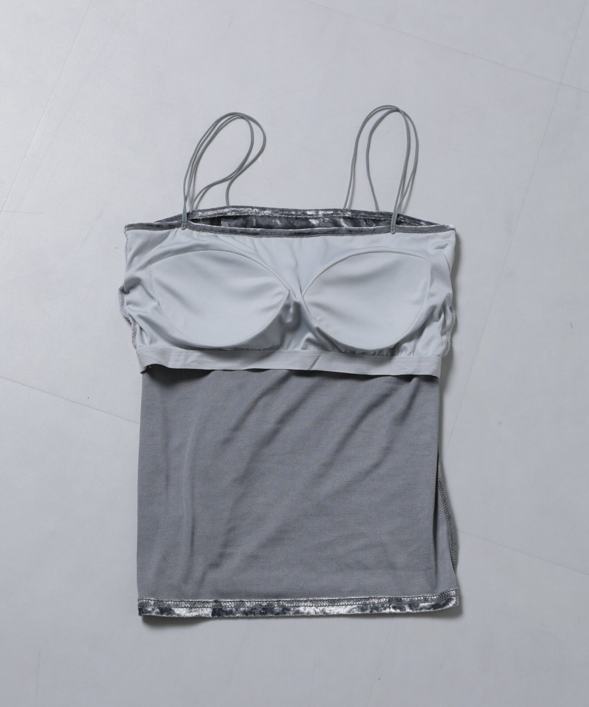 nano･universe「カップ付きベロアキャミソール」|Tシャツ・カットソー|