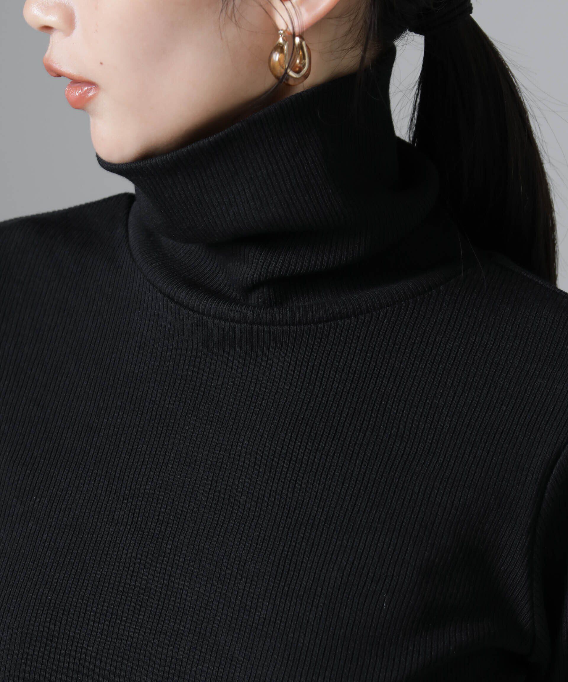 nano･universe「ジンジャー吸湿発熱抗菌防臭タートルネックカットソー」|Tシャツ・カットソー|