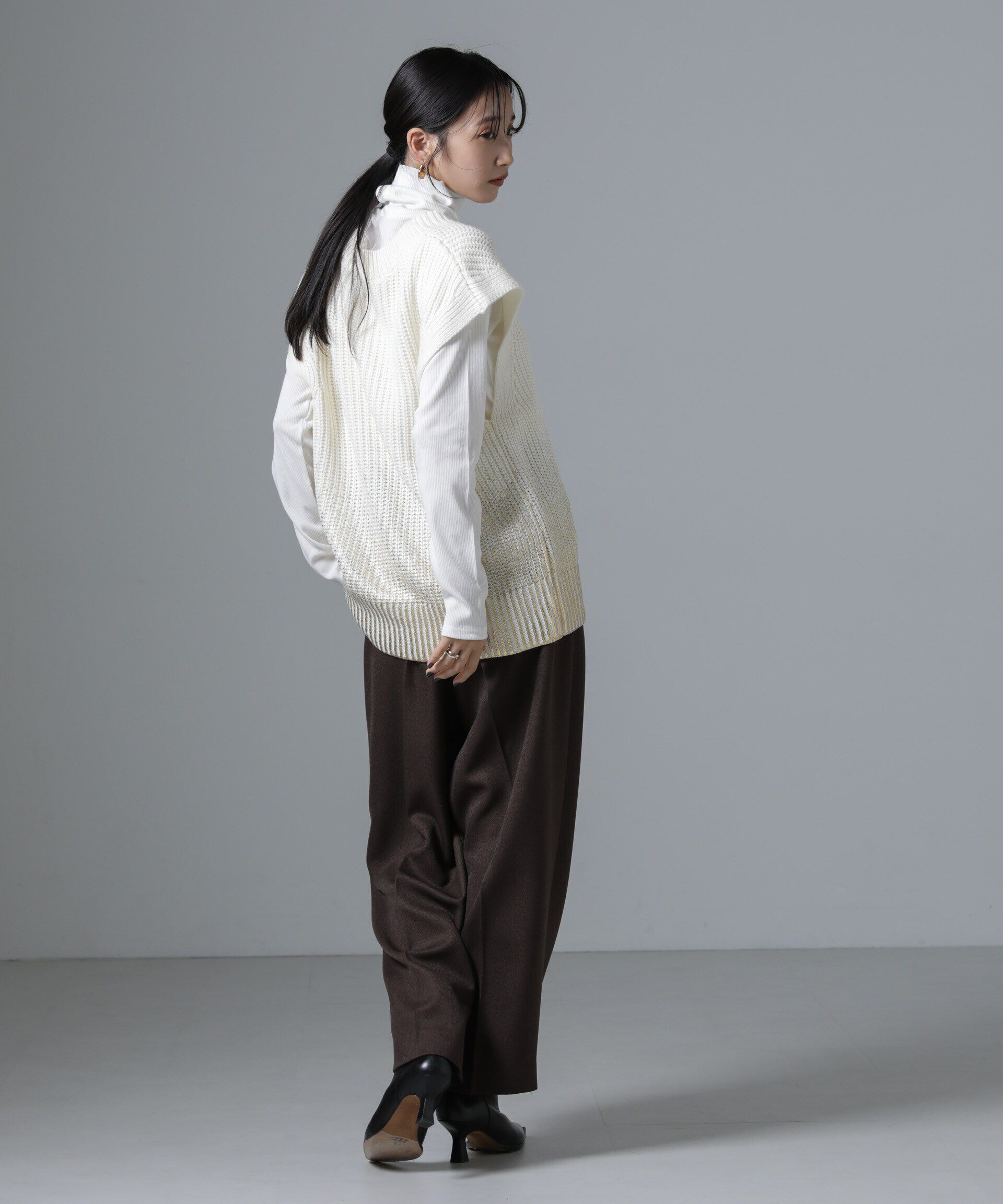 nano･universe「ジンジャー吸湿発熱抗菌防臭タートルネックカットソー」|Tシャツ・カットソー|