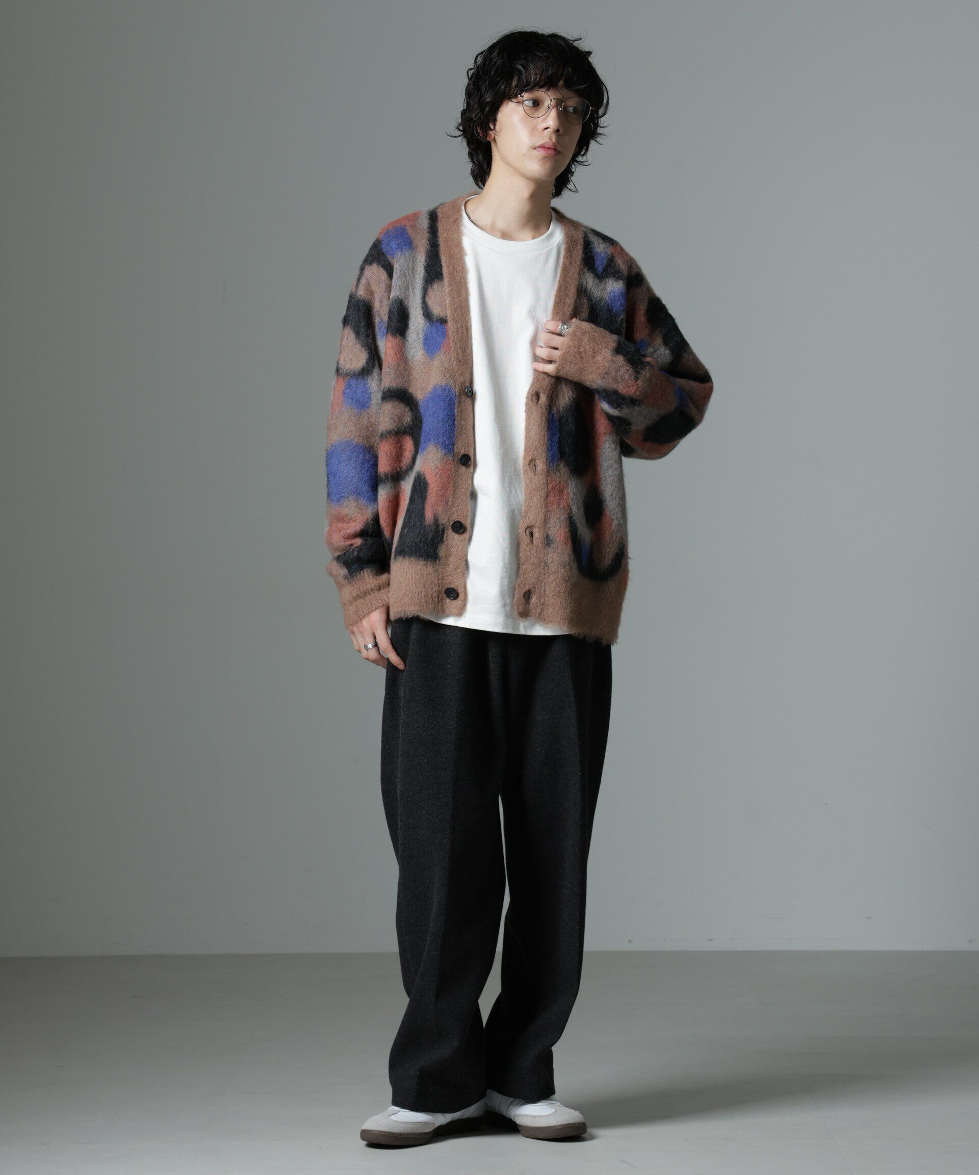 nano･universe「「着るアート」YUTAKA KAWAI モヘヤミックスカーディガン」|ニット・セーター|