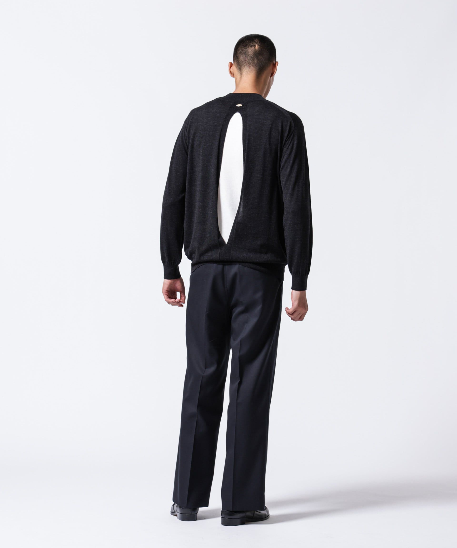 nano･universe「「ASSEMBLANC」BRISBANEベンチレーションモックネックプルオーバー」|ニット・セーター|