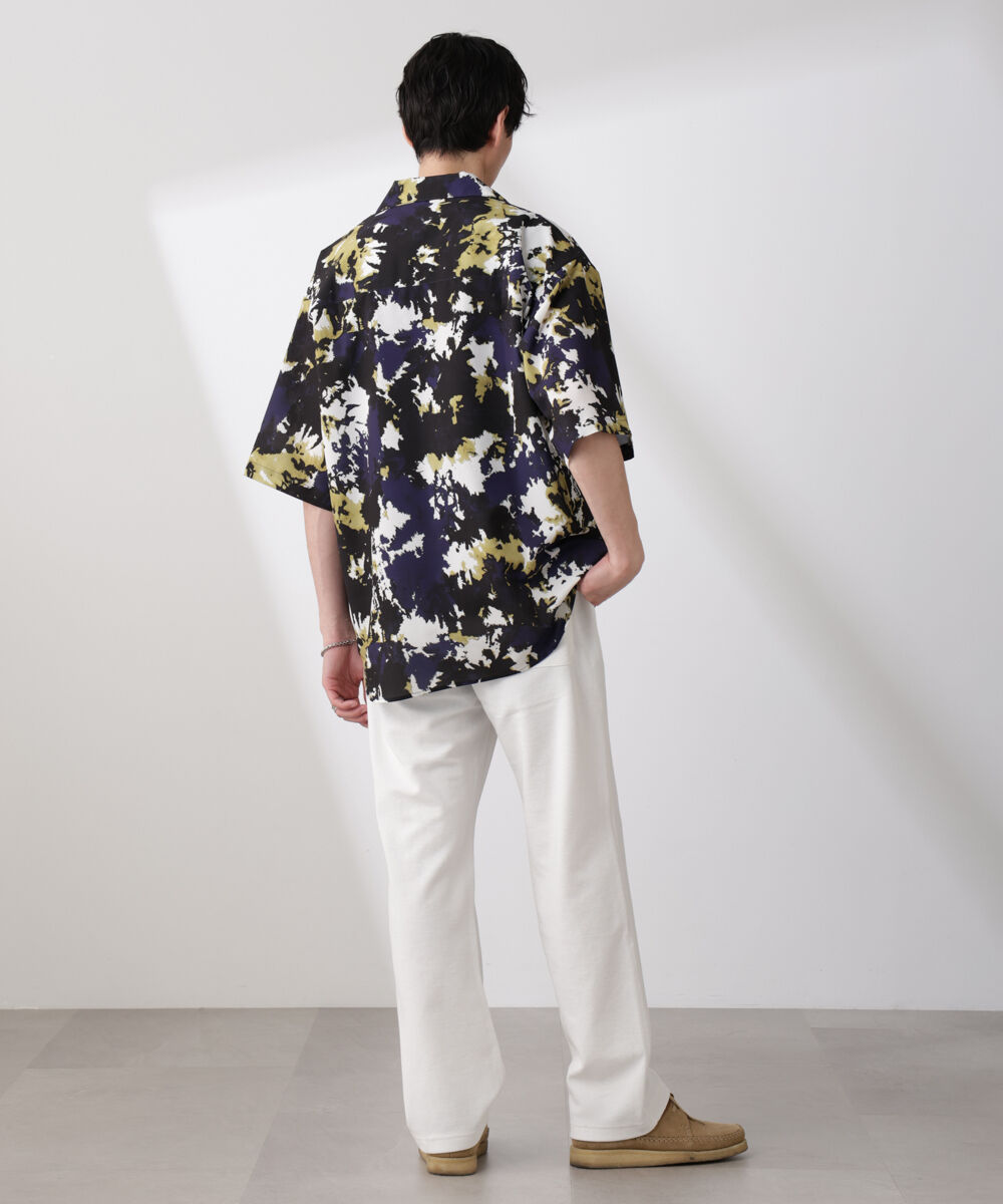 nano･universe「ペイント風オープンカラーシャツ」|シャツ・ブラウス|