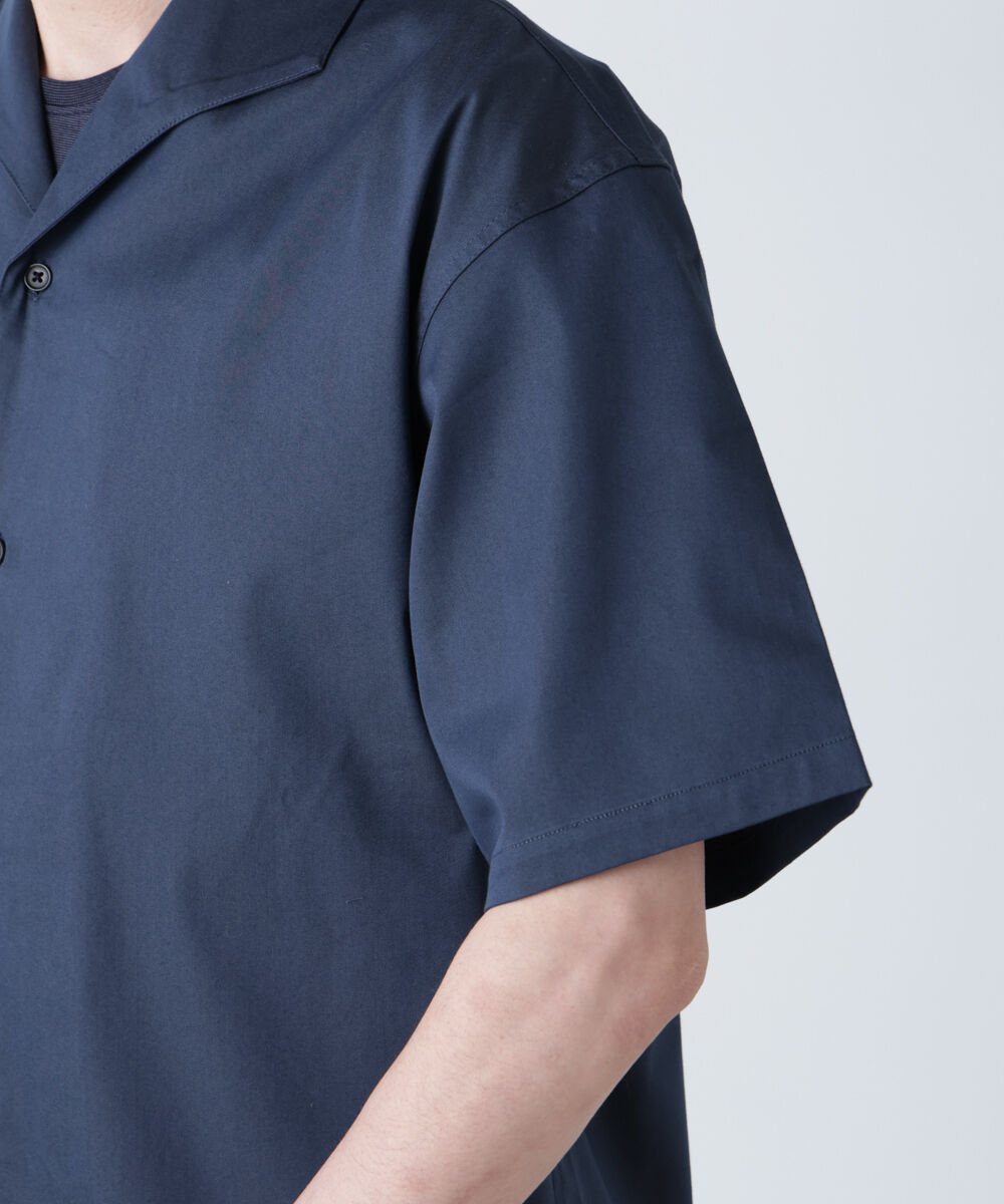 nano･universe「ソラーロライトストレッチワイドカラーシャツ 半袖(セットアップ可)」|シャツ・ブラウス|