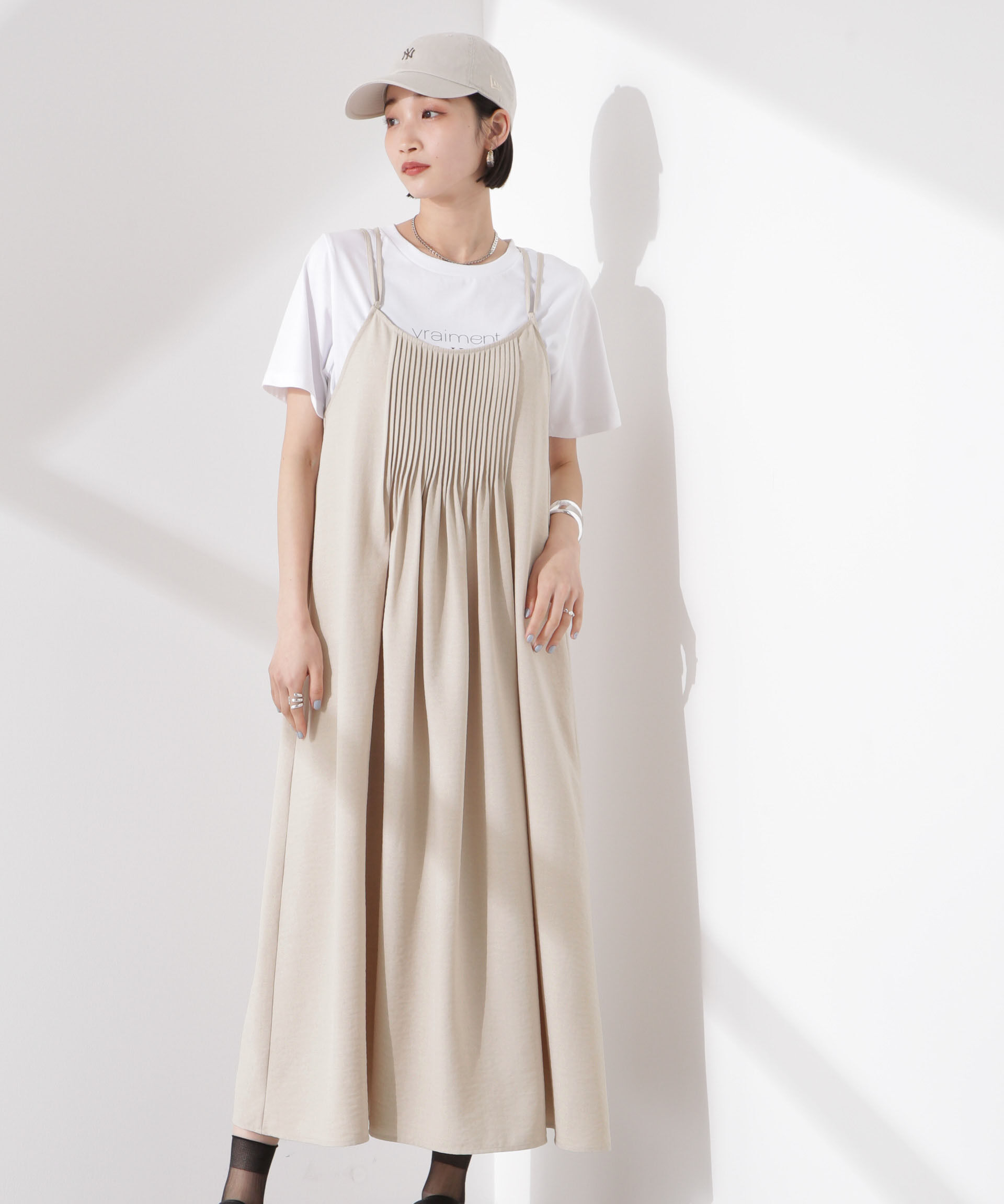 nano･universe「フロントピンタックキャミソールワンピース」|ワンピース|