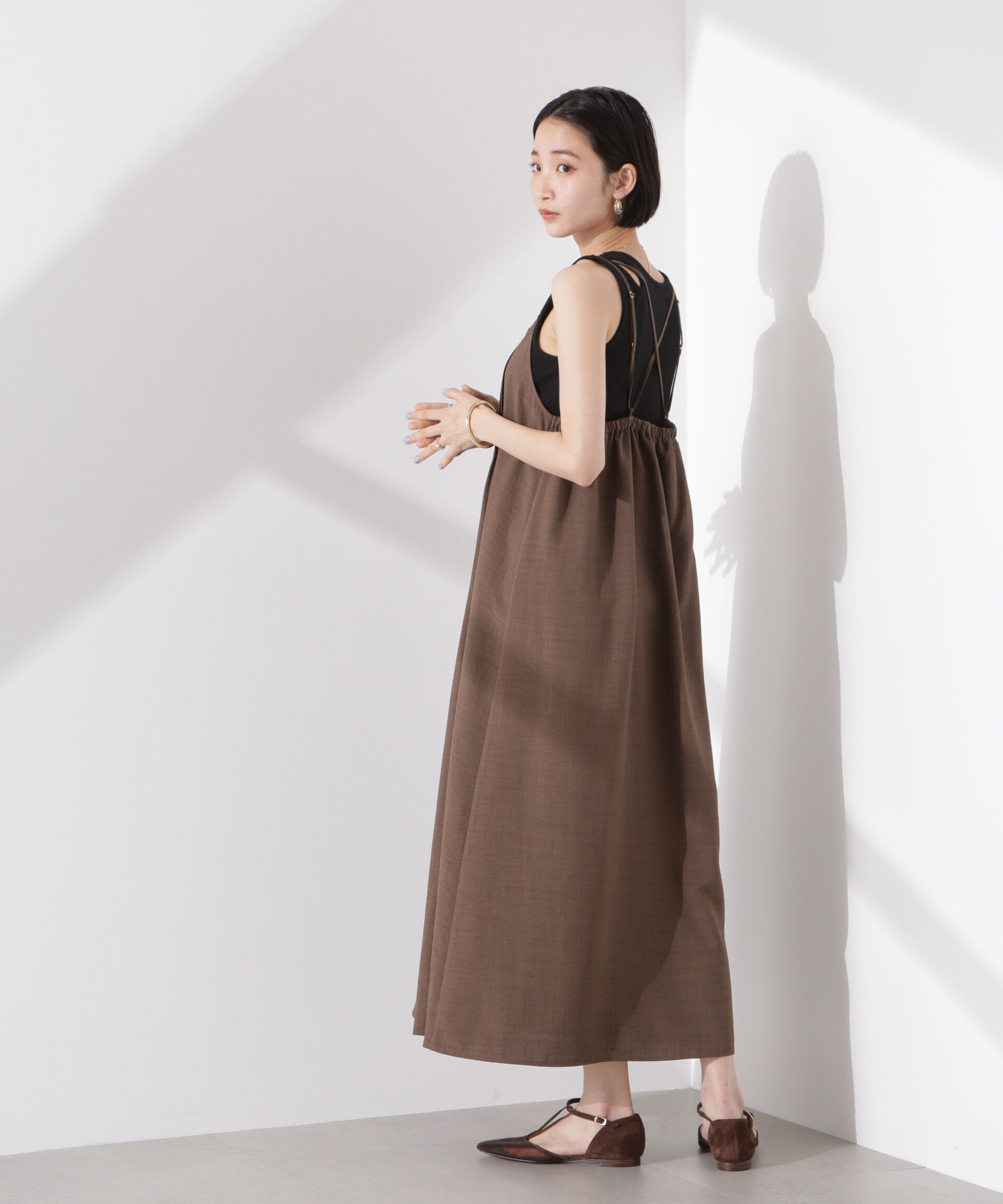 nano･universe「フロントピンタックキャミソールワンピース」|ワンピース|