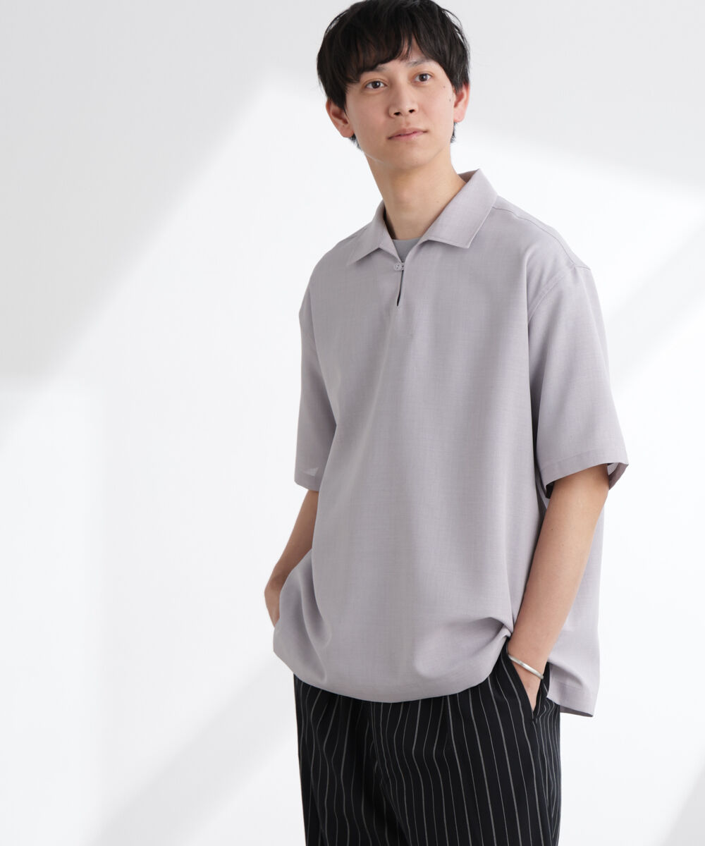  「ライトウェイトドライ スキッパーシャツ 半袖(セットアップ可)」|シャツ・ブラウス|