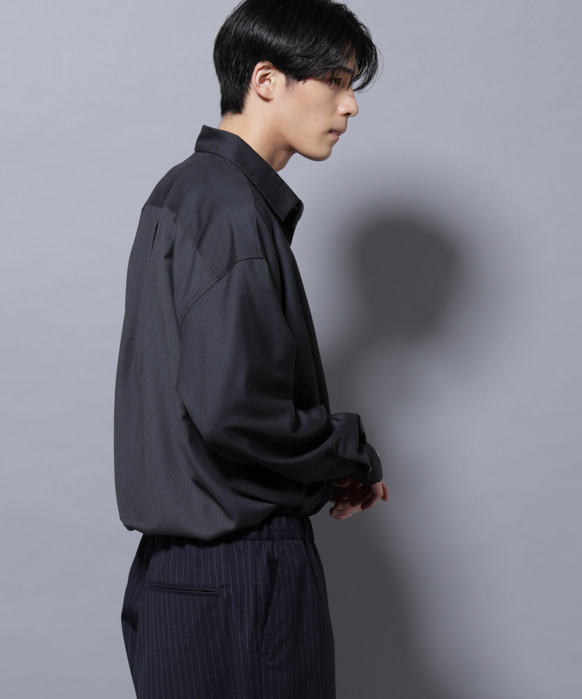 nano･universe「ビッグドレープシャツ 長袖」|シャツ・ブラウス|